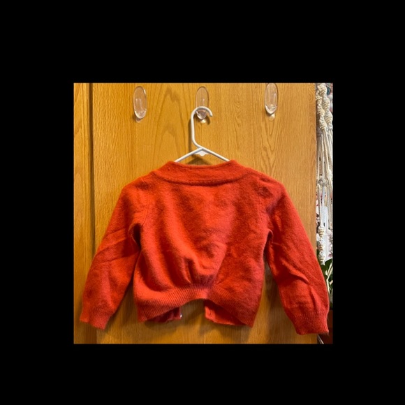 H&M orange fuzzy cropped sweater - Picture 2 of 4